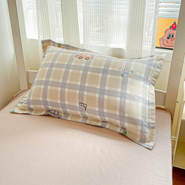 91家纺网 家纺一手货源 找家纺 卡普 2025新款爆款加厚卡通小清新全棉纯棉学生宿舍三件套床笠隔天可拿小汽车