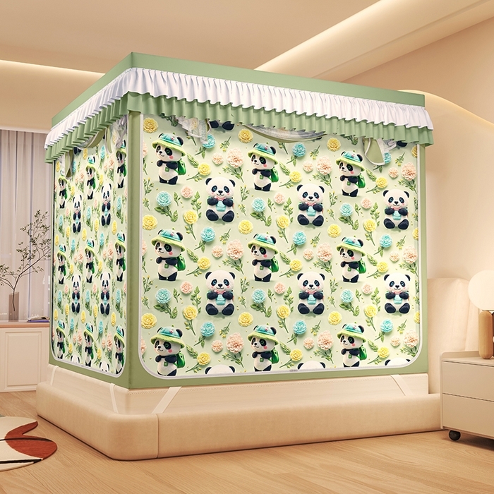 91家纺网 家纺一手货源 找家纺 （总）迪凡保罗蚊帐 2025新款2509款5D立体数码印花遮光坐床蚊帐