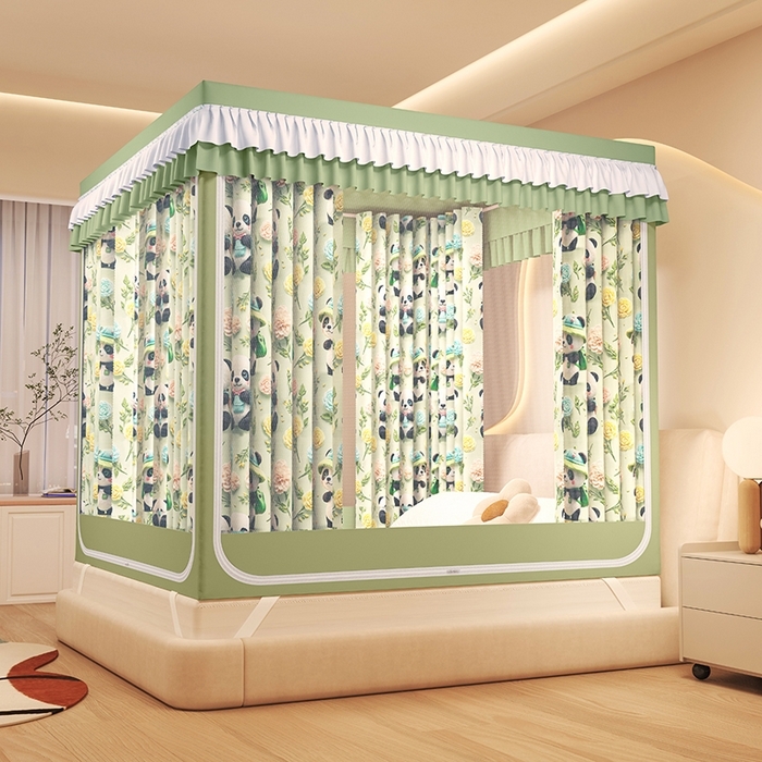 91家纺网 家纺一手货源 找家纺 （总）迪凡保罗蚊帐 2025新款2509款5D立体数码印花遮光坐床蚊帐