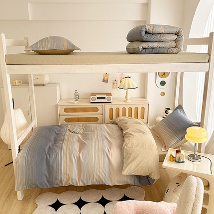 卡普二店 2024新款爆款加厚卡通小清新全棉纯棉学生宿舍三件套床笠隔天可拿 网络时代