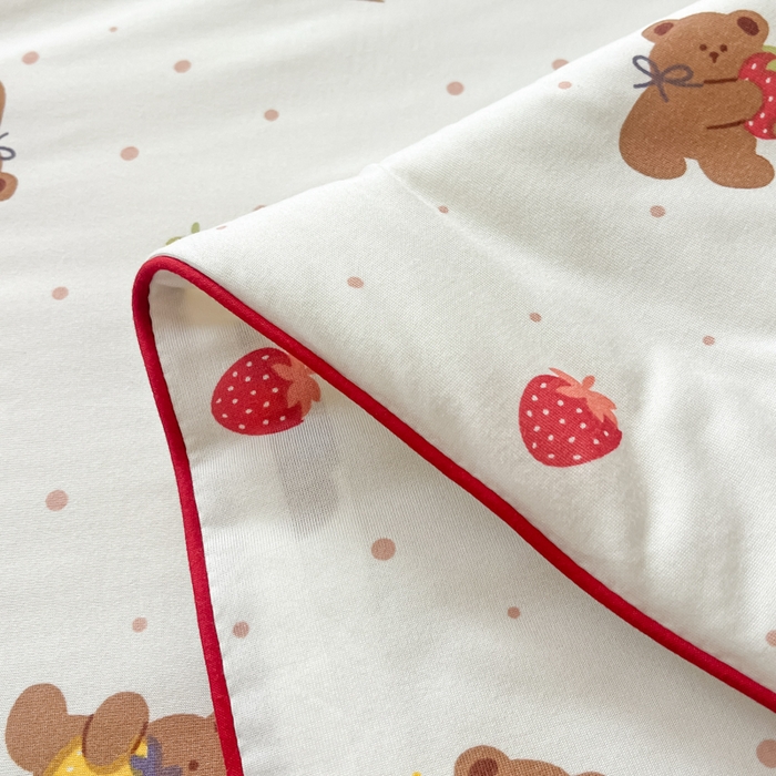 91家纺网 家纺一手货源 找家纺 龙图家纺 2025新款A类母婴针织棉夏被印花卡通凉感丝夏凉被空调被 小熊宝贝