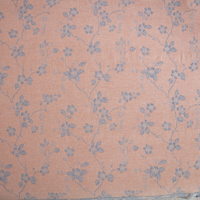 91家纺网 家纺一手货源 找家纺 鲁爱家纺供货 2025新款全棉色织双层纱纽扣四件套 春晖-粉灰