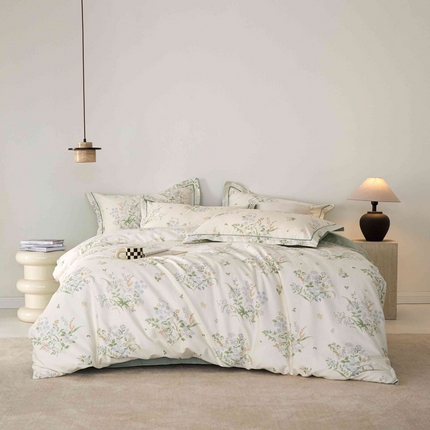 丽卡家纺 2025新款100s高密新疆长绒棉纯棉四件套 盛茵斯