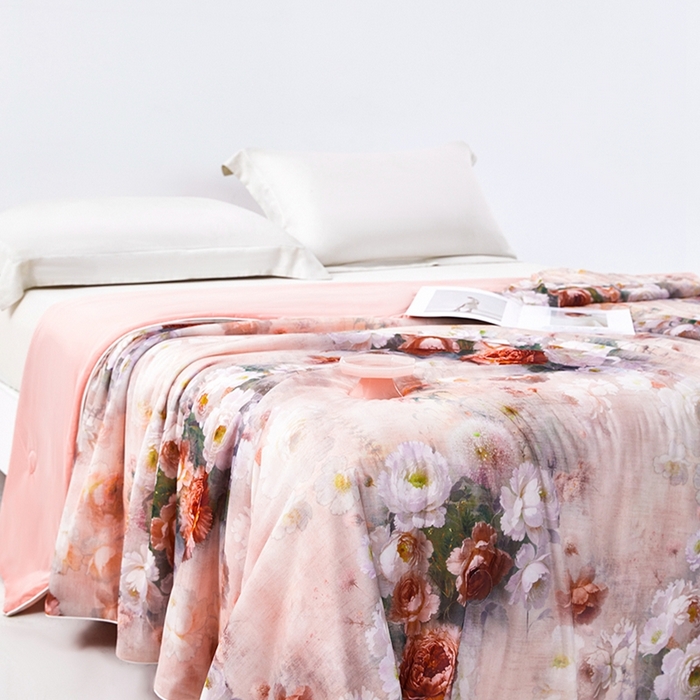 91家纺网 家纺一手货源 找家纺 （总）小鱼儿家纺 2025新款A类母婴级凉感丝夏被锦氨面料凉感空调被单人双人夏凉被可机洗被子被芯