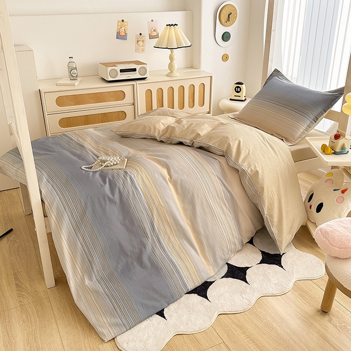 91家纺网 家纺一手货源 找家纺 卡普 2025新款爆款加厚卡通小清新全棉纯棉学生宿舍三件套床笠隔天可拿网络时代