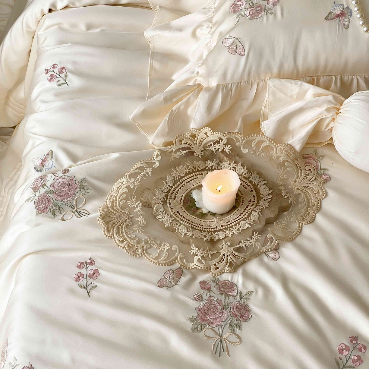 91家纺网 家纺一手货源 找家纺 （总）MIU缪家居 2025新款100支超柔天丝棉四件套-花屿