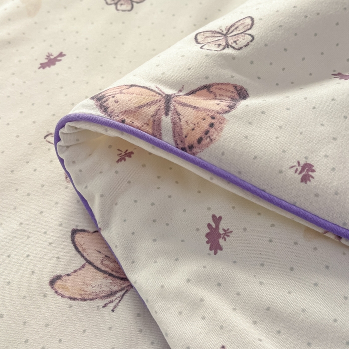 91家纺网 家纺一手货源 找家纺 龙图家纺 2025新款A类母婴针织棉夏被印花卡通凉感丝夏凉被空调被 风蝴蝶