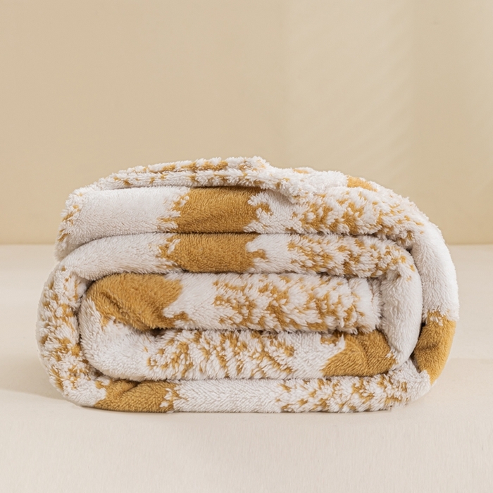 91家纺网 家纺一手货源 找家纺 潮邦 2025新款阳离子柔云毯毛毯-素影雅韵系列【可供跨境电商可压缩】 雅棕