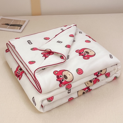 91家纺网 家纺一手货源 找家纺 （总）龙图家纺 2025新款A类母婴针织棉夏被印花卡通婴幼夏凉被空调被