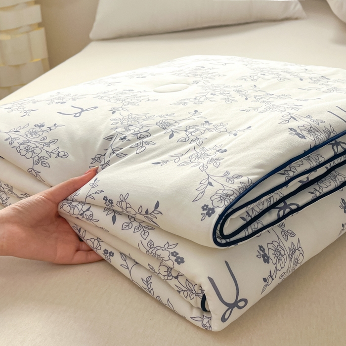 91家纺网 家纺一手货源 找家纺 （总）龙图家纺 2025新款A类母婴针织棉夏被印花卡通婴幼夏凉被空调被