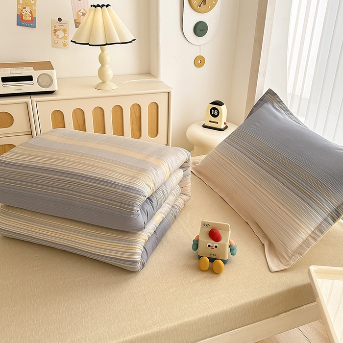 91家纺网 家纺一手货源 找家纺 卡普 2025新款爆款加厚卡通小清新全棉纯棉学生宿舍三件套床笠隔天可拿网络时代