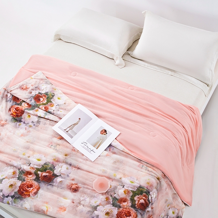 91家纺网 家纺一手货源 找家纺 （总）小鱼儿家纺 2025新款A类母婴级凉感丝夏被锦氨面料凉感空调被单人双人夏凉被可机洗被子被芯