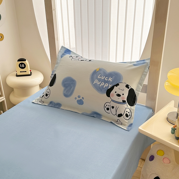 91家纺网 家纺一手货源 找家纺 卡普 2025新款爆款加厚卡通小清新全棉纯棉学生宿舍三件套床笠隔天可拿幸运波比