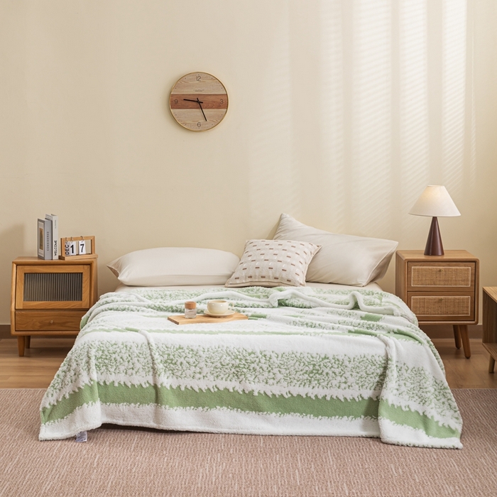 91家纺网 家纺一手货源 找家纺 （总）潮邦 2025新款阳离子柔云毯毛毯-素影雅韵系列【可供跨境电商可压缩】