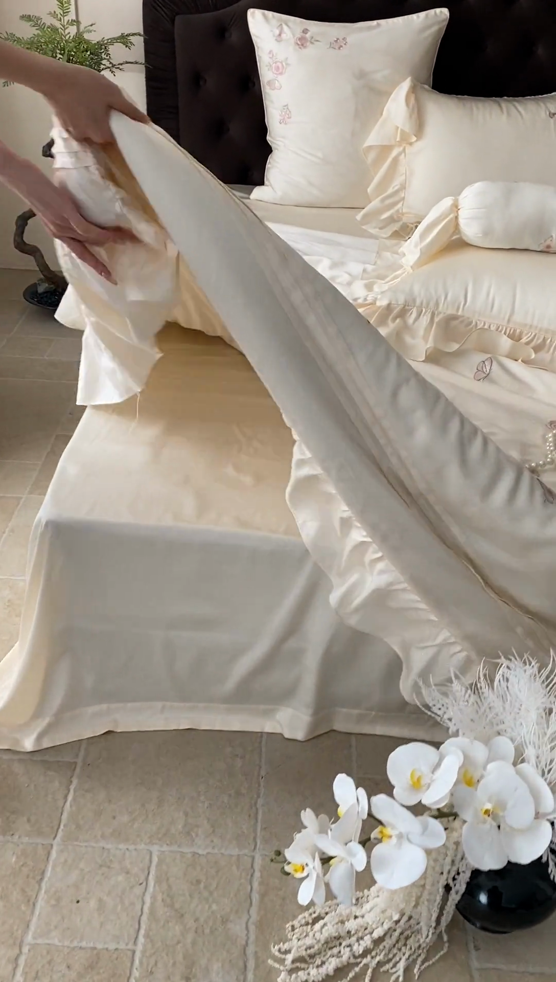 91家纺网 家纺一手货源 找家纺 （总）MIU缪家居 2025新款100支超柔天丝棉四件套-花屿