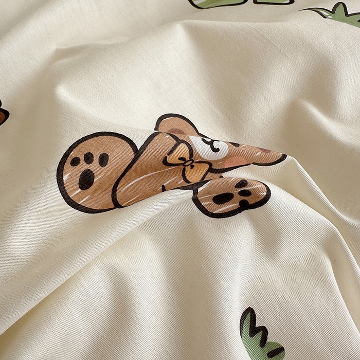 91家纺网 家纺一手货源 找家纺 卡普 2025新款爆款加厚卡通小清新全棉纯棉学生宿舍三件套床笠隔天可拿野餐派对