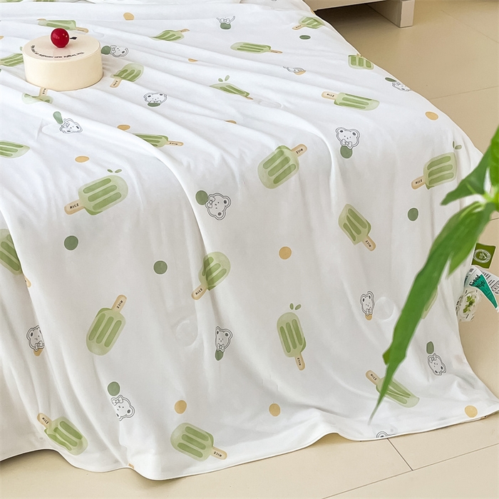 91家纺网 家纺一手货源 找家纺 （总）青螺家纺 2025新款凉感丝艾草抗菌驱蚊夏凉被空调被3D时尚数码花卉卡通被子（支持质检）