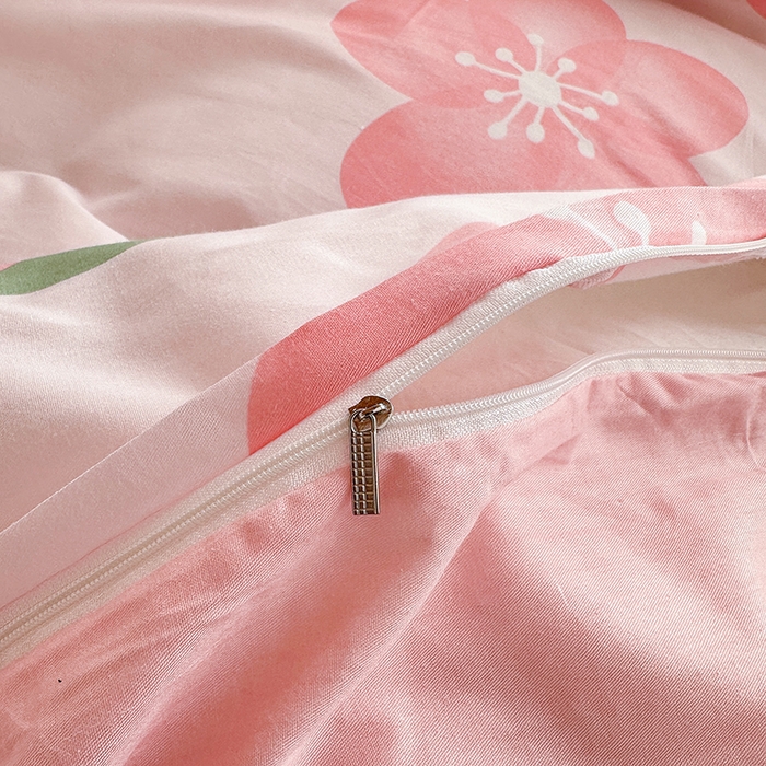 91家纺网 家纺一手货源 找家纺 卡普二店 2024新款爆款加厚卡通小清新全棉纯棉学生宿舍三件套床笠隔天可拿 花田小兔