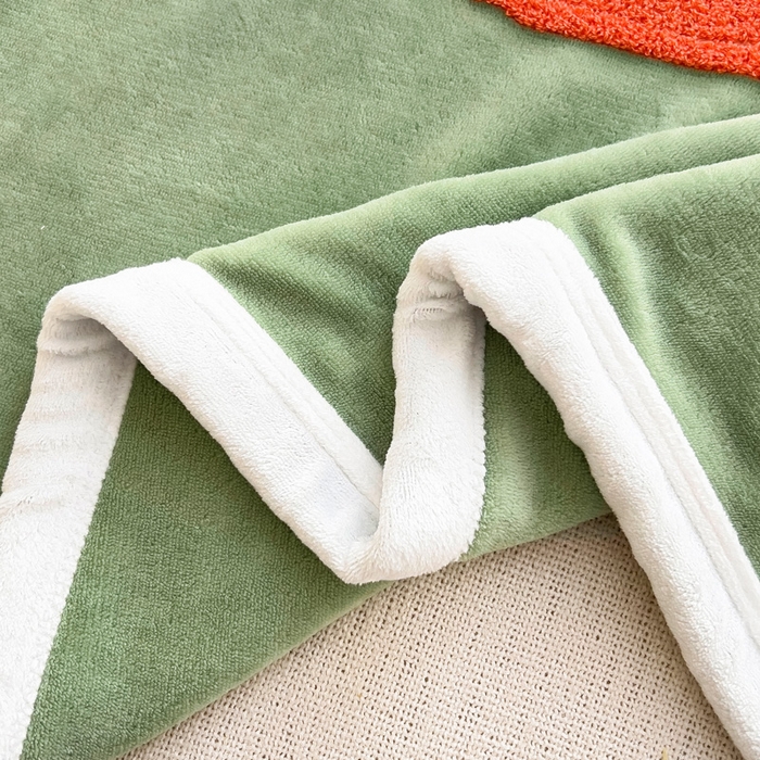 91家纺网 家纺一手货源 找家纺 梵赫 2025新款A类牛奶绒毛巾绣儿童幼儿园三件套多件套 滑板长颈鹿