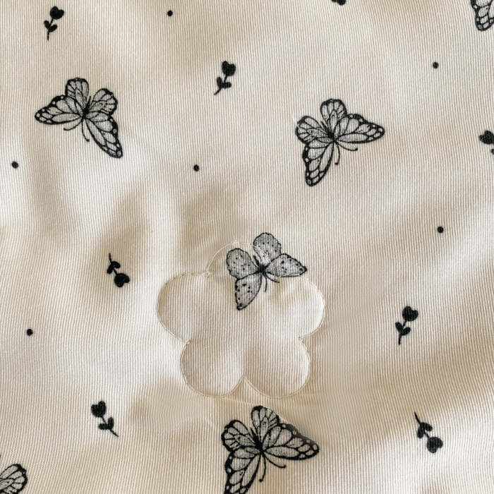 91家纺网 家纺一手货源 找家纺 乐沐家纺 2025新款法式花边夏被四件套 夏被-蝶舞