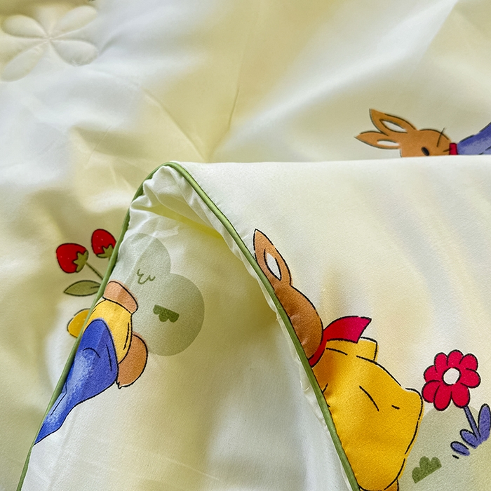 91家纺网 家纺一手货源 找家纺 友承家纺 2025新款A类母婴级大豆夏被夏凉被空调被 花丛兔