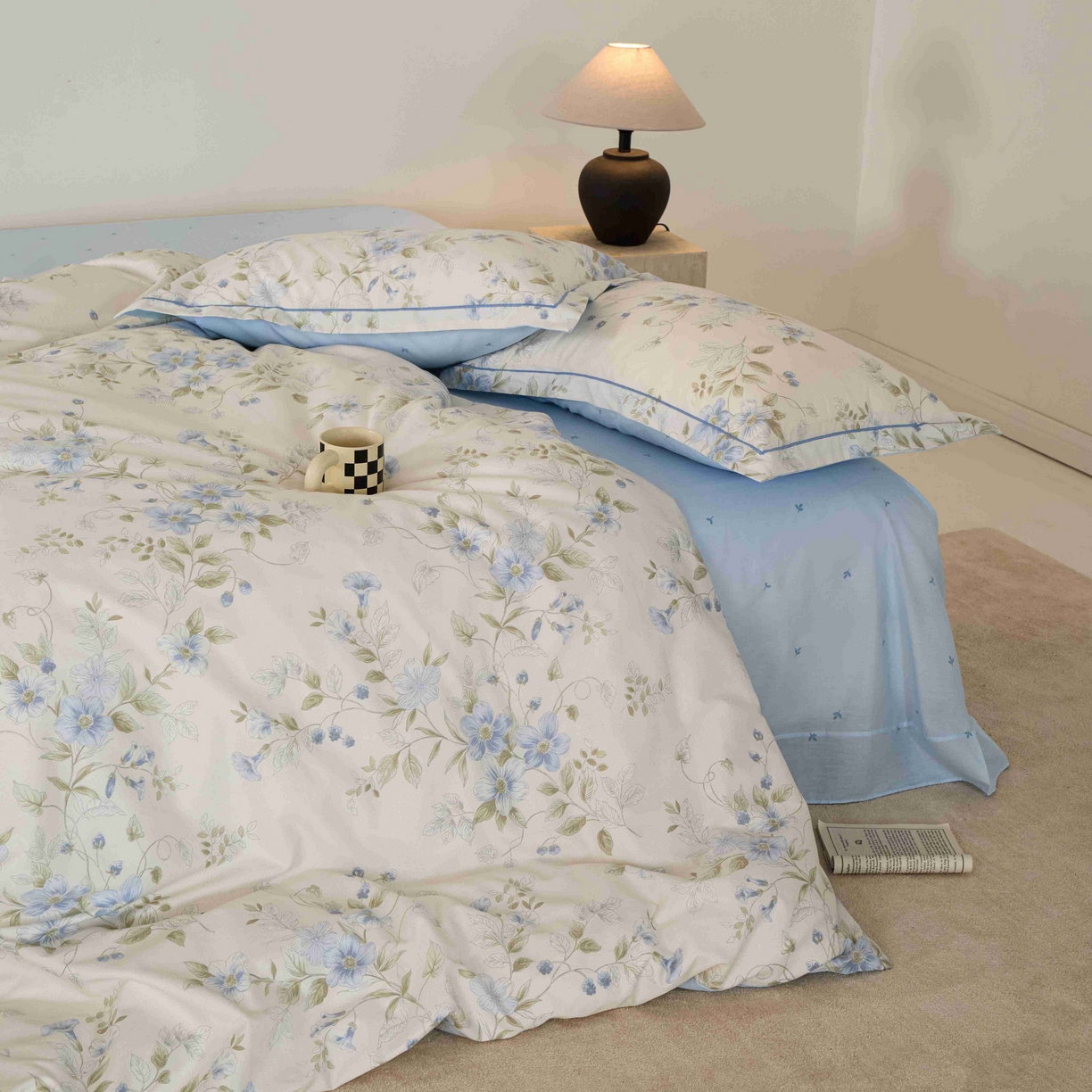 91家纺网 家纺一手货源 找家纺 丽卡家纺 2025新款100s高密新疆长绒棉纯棉四件套 伊甸园