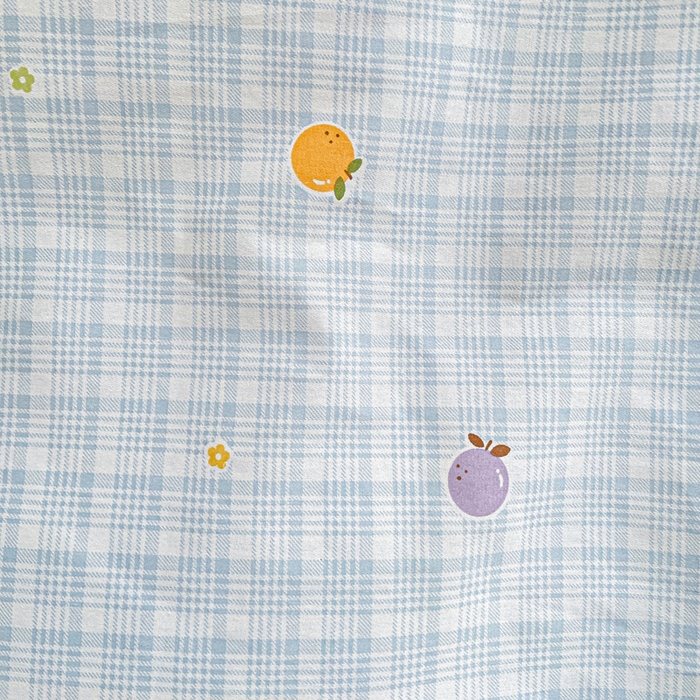 91家纺网 家纺一手货源 找家纺 卡普 2025新款爆款加厚卡通小清新全棉纯棉学生宿舍三件套床笠隔天可拿小橘柑