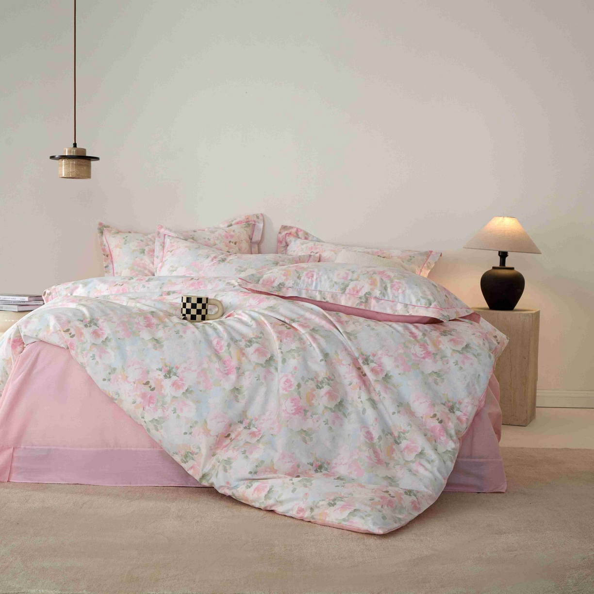 91家纺网 家纺一手货源 找家纺 丽卡家纺 2025新款100s高密新疆长绒棉纯棉四件套 黎明心境