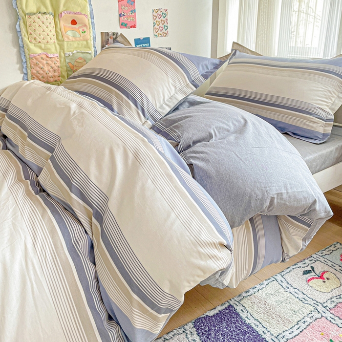 91家纺网 家纺一手货源 找家纺 卡普二店 2024新款爆款加厚卡通小清新全棉纯棉学生宿舍三件套床笠隔天可拿 乔南