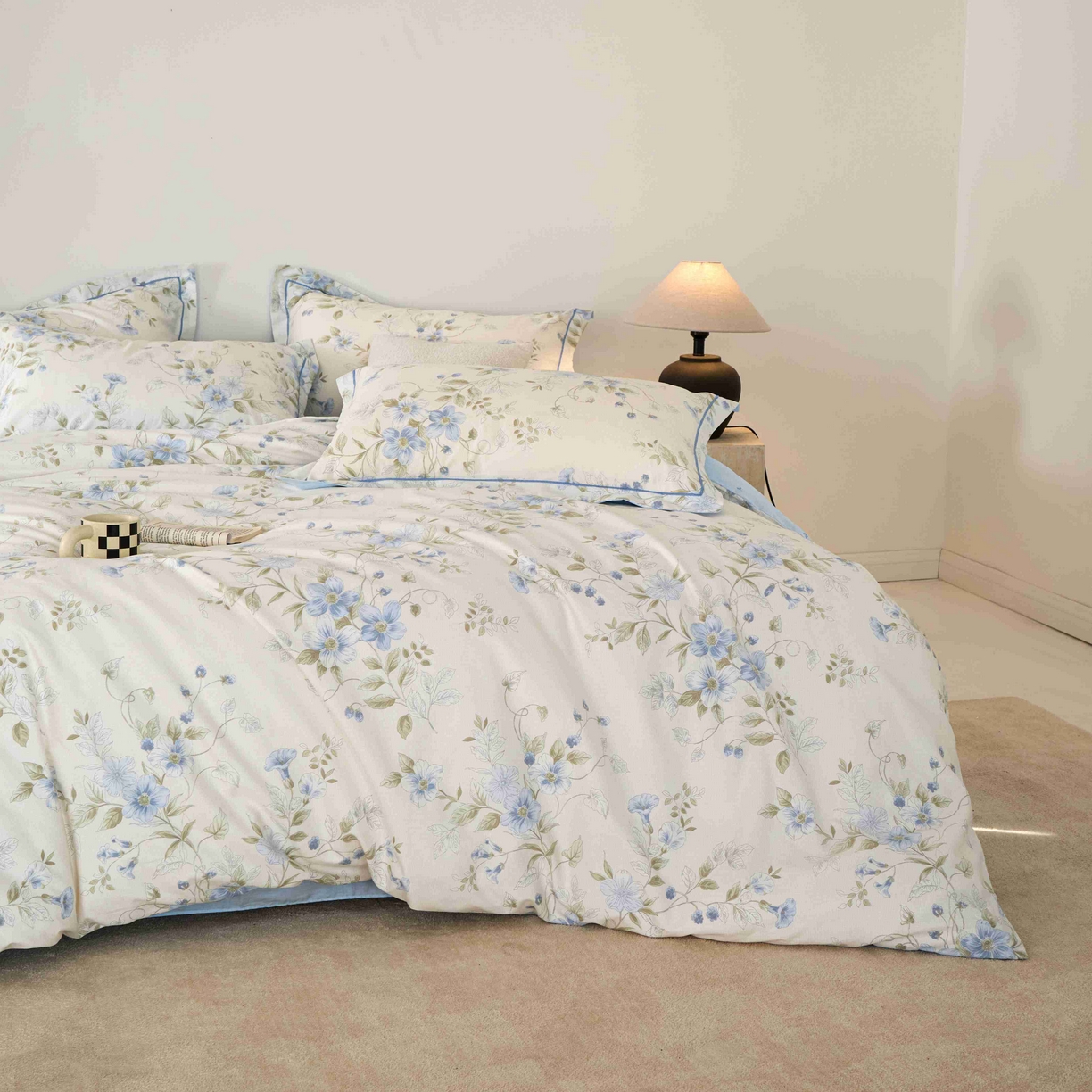 91家纺网 家纺一手货源 找家纺 丽卡家纺 2025新款100s高密新疆长绒棉纯棉四件套 伊甸园