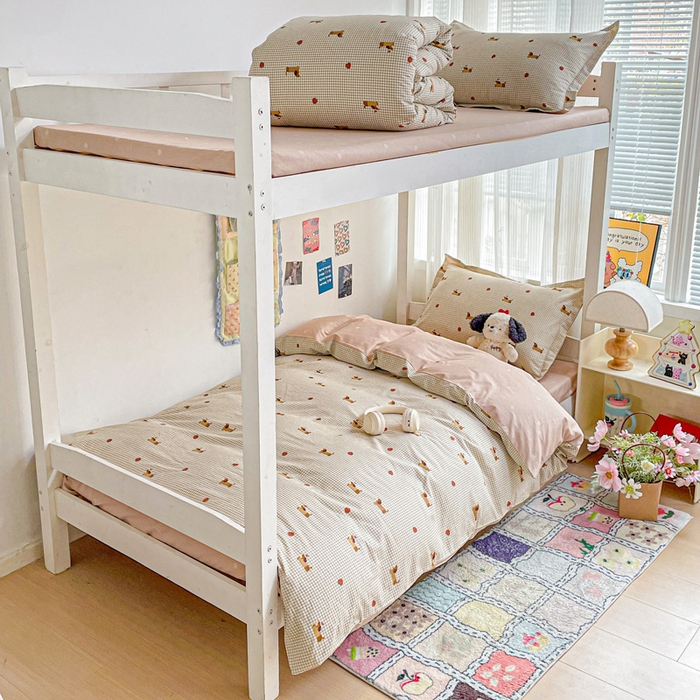 91家纺网 家纺一手货源 找家纺 卡普二店 2024新款爆款加厚卡通小清新全棉纯棉学生宿舍三件套床笠隔天可拿 快乐追梦