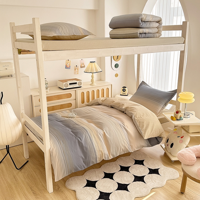 91家纺网 家纺一手货源 找家纺 卡普 2025新款爆款加厚卡通小清新全棉纯棉学生宿舍三件套床笠隔天可拿网络时代