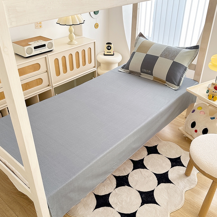 91家纺网 家纺一手货源 找家纺 卡普 2025新款爆款加厚卡通小清新全棉纯棉学生宿舍三件套床笠隔天可拿雅格