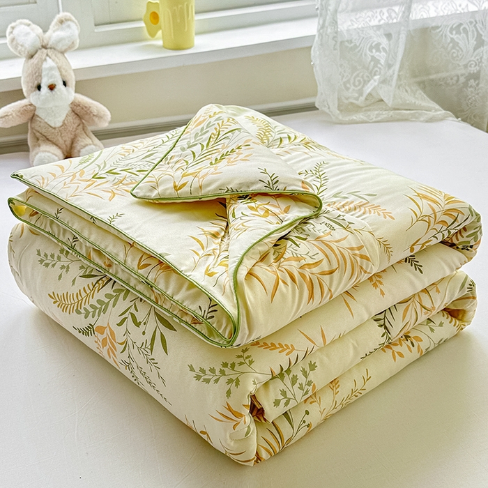 91家纺网 家纺一手货源 找家纺 友承家纺 2025新款A类母婴级大豆夏被夏凉被空调被 芳草