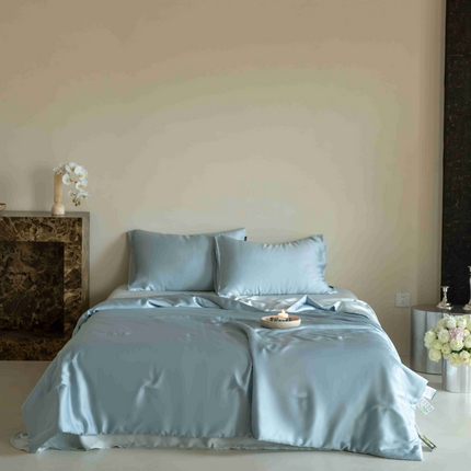 91家纺网 家纺一手货源 找家纺 （总）玉宇阁家居 2025天丝拼色夏被四件套