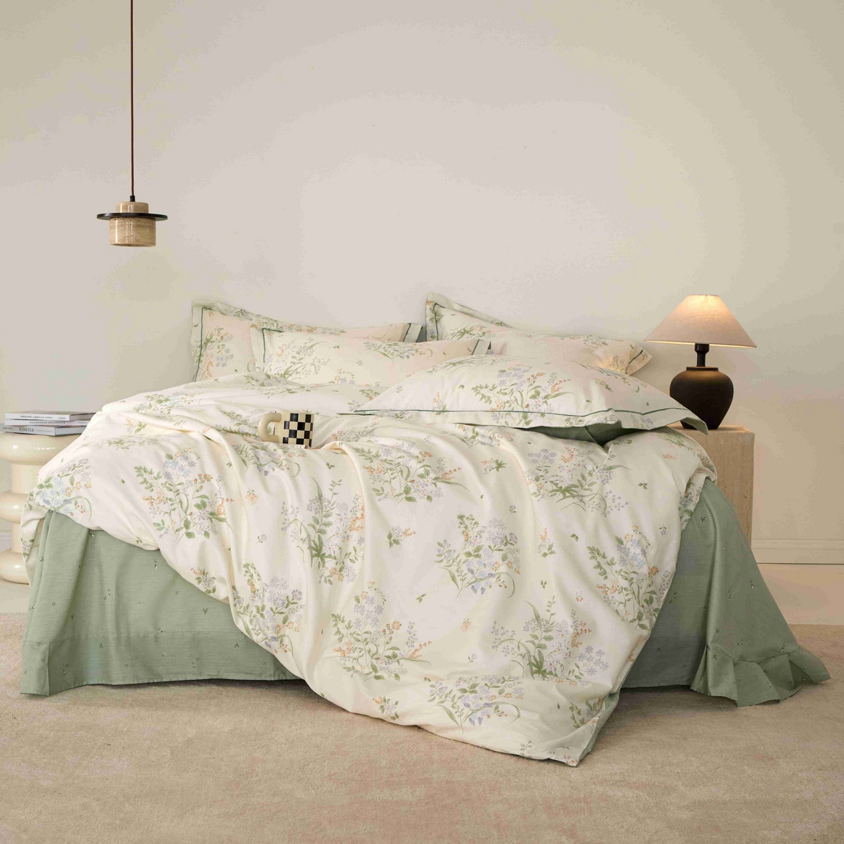 91家纺网 家纺一手货源 找家纺 丽卡家纺 2025新款100s高密新疆长绒棉纯棉四件套 盛茵斯