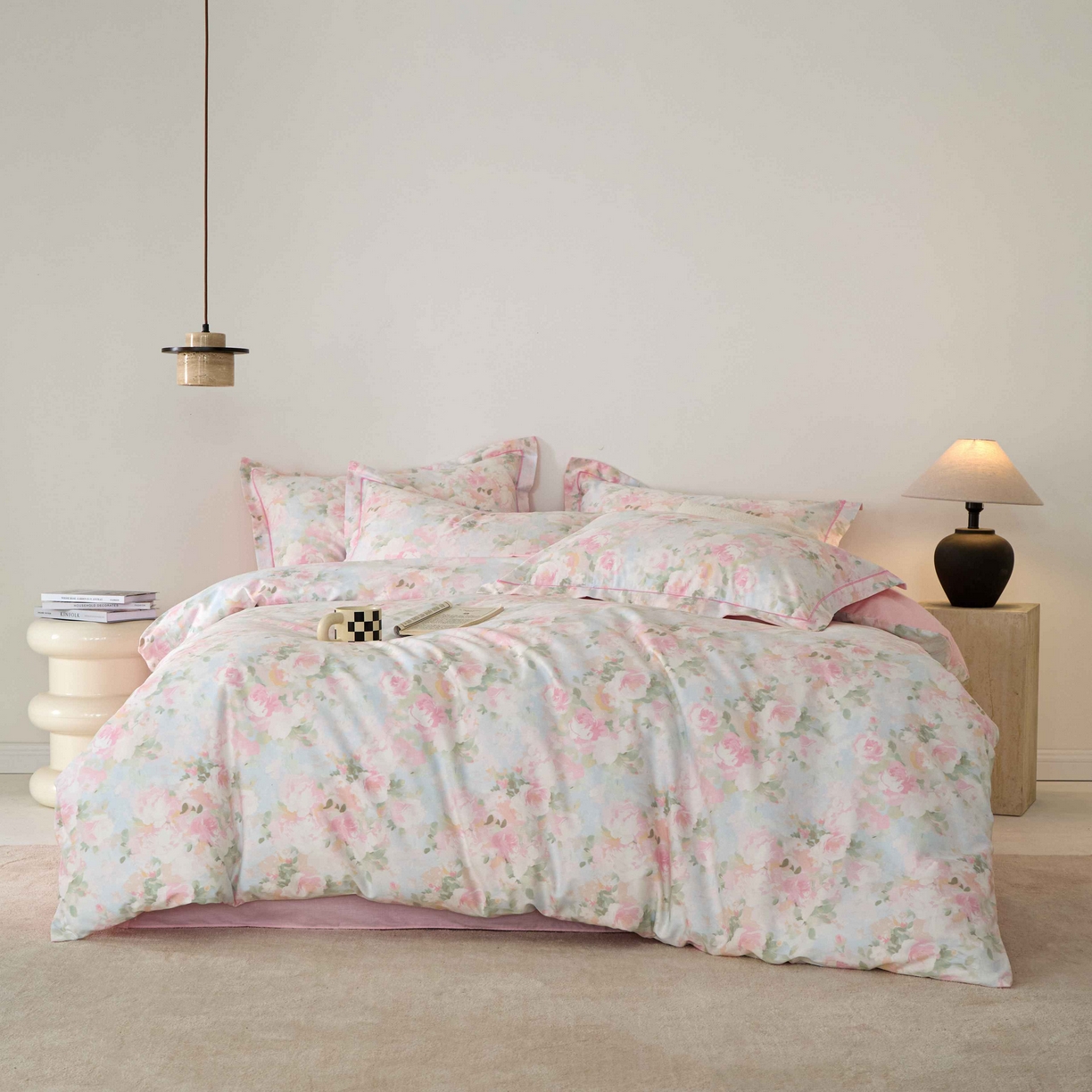 91家纺网 家纺一手货源 找家纺 丽卡家纺 2025新款100s高密新疆长绒棉纯棉四件套 黎明心境