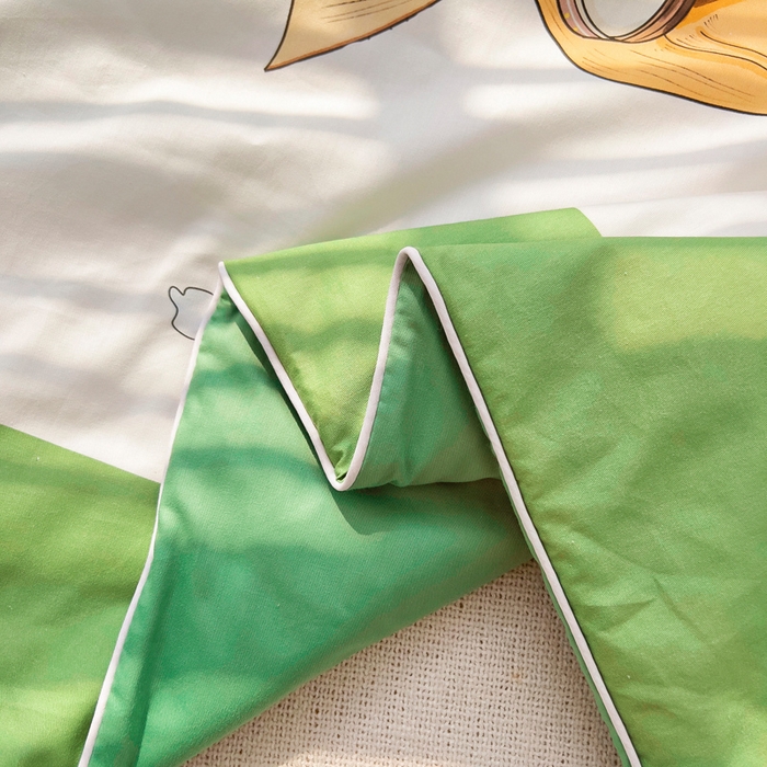 91家纺网 家纺一手货源 找家纺 梵赫 2025新款卡通全棉A类夹棉两用幼儿园儿童夏被被套 探索恐龙