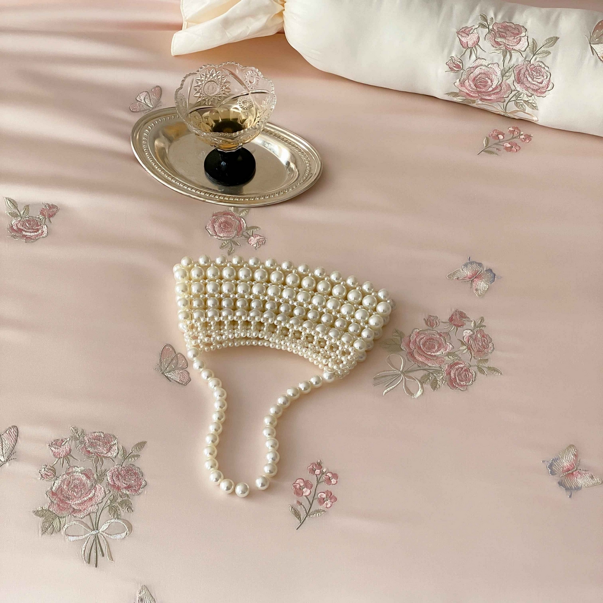 91家纺网 家纺一手货源 找家纺 MIU缪家居 2025新款100支超柔天丝棉四件套-花屿 花屿-粉