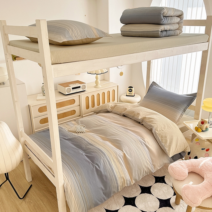 91家纺网 家纺一手货源 找家纺 卡普 2025新款爆款加厚卡通小清新全棉纯棉学生宿舍三件套床笠隔天可拿网络时代