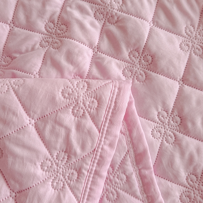 91家纺网 家纺一手货源 找家纺 2025新款亲肤舒适水洗棉夏被 水洗棉-粉