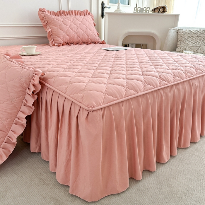 91家纺网 家纺一手货源 找家纺 怡源梦 2025新款蝴蝶飞飞系列 A类全包夹棉床头罩 豆沙