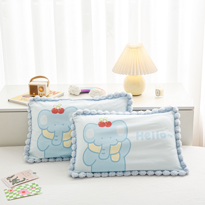 91家纺网 家纺一手货源 找家纺 （总）萌番宝 2025新款100支云柔全棉磨毛儿童枕套卡通单件单枕套