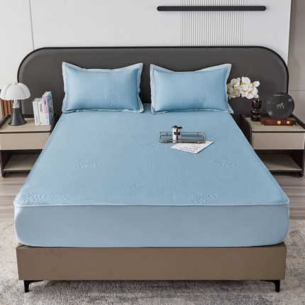 正欣·被子·床垫 2025新款冰豆豆凉席-床笠款 蓝色