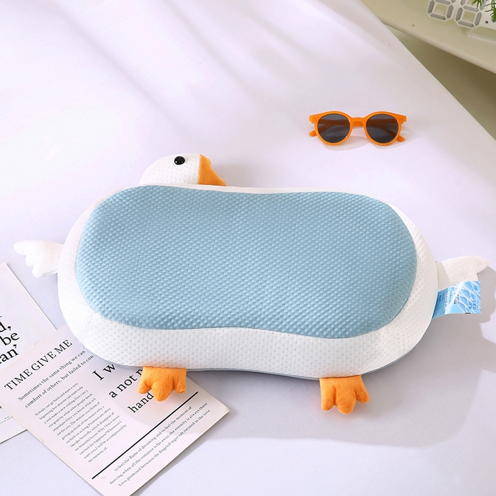 91家纺网 家纺一手货源 找家纺 （总）蔻眠 2025新款凉感丝荞麦护颈枕头儿童卡通学生成人枕芯大白鹅