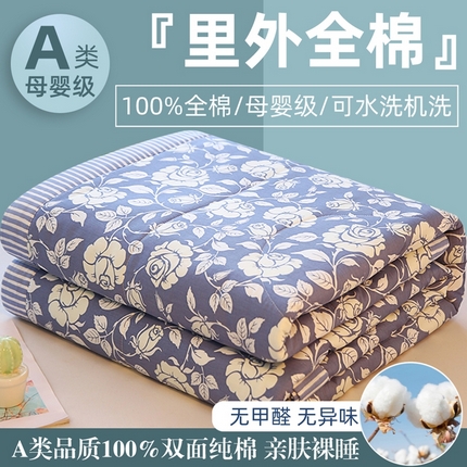 91家纺网 家纺一手货源 找家纺 （总）尊妙被业2025新款全棉夏被纯棉印花空调被