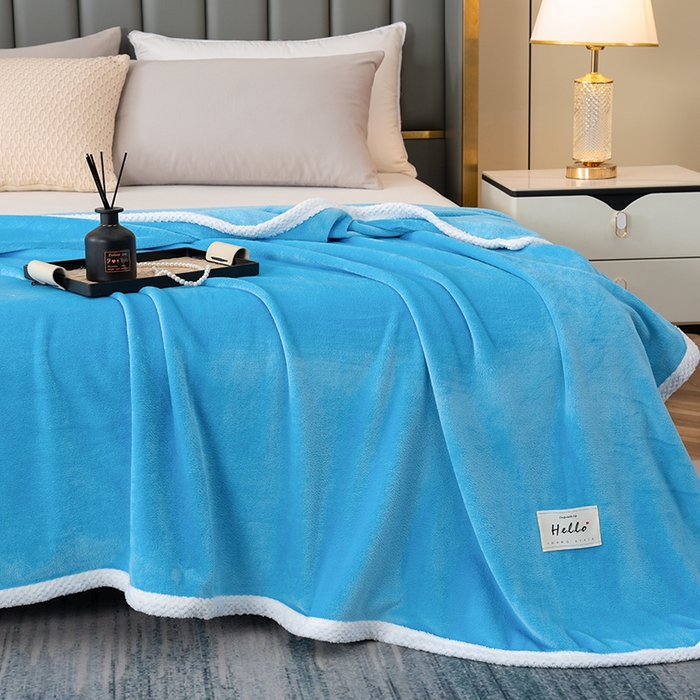 91家纺网 家纺一手货源 找家纺 （总）好多家纺 2025新款亲肤纯色包边盖毯毯子