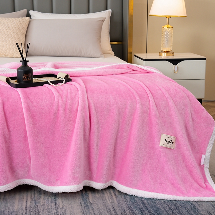 91家纺网 家纺一手货源 找家纺 （总）好多家纺 2025新款亲肤纯色包边盖毯毯子