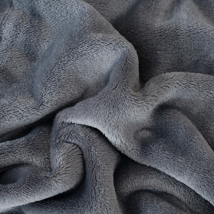 91家纺网 家纺一手货源 找家纺 好多家纺 2025新款亲肤纯色包边盖毯毯子 深灰