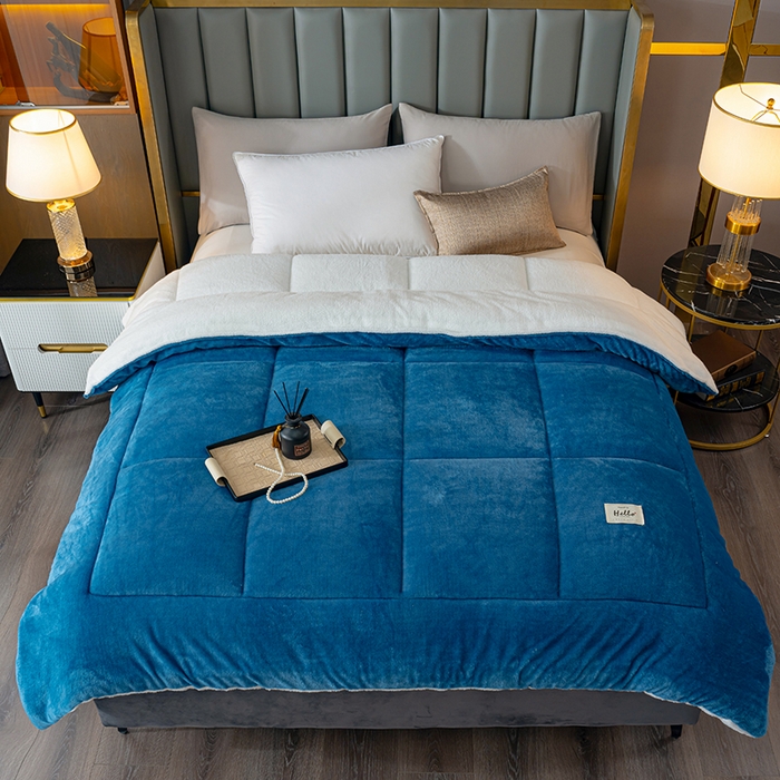 91家纺网 家纺一手货源 找家纺 （总）好多家纺 2025春夏新款跨境电商爆款秋冬新款牛奶绒羊羔绒保暖加厚冬被牛奶绒被子被芯